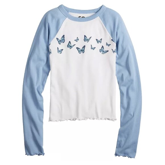 4-20 SO Other - Girls 4-20 SO® Long Sleeve Raglan Baby Tee in Regular